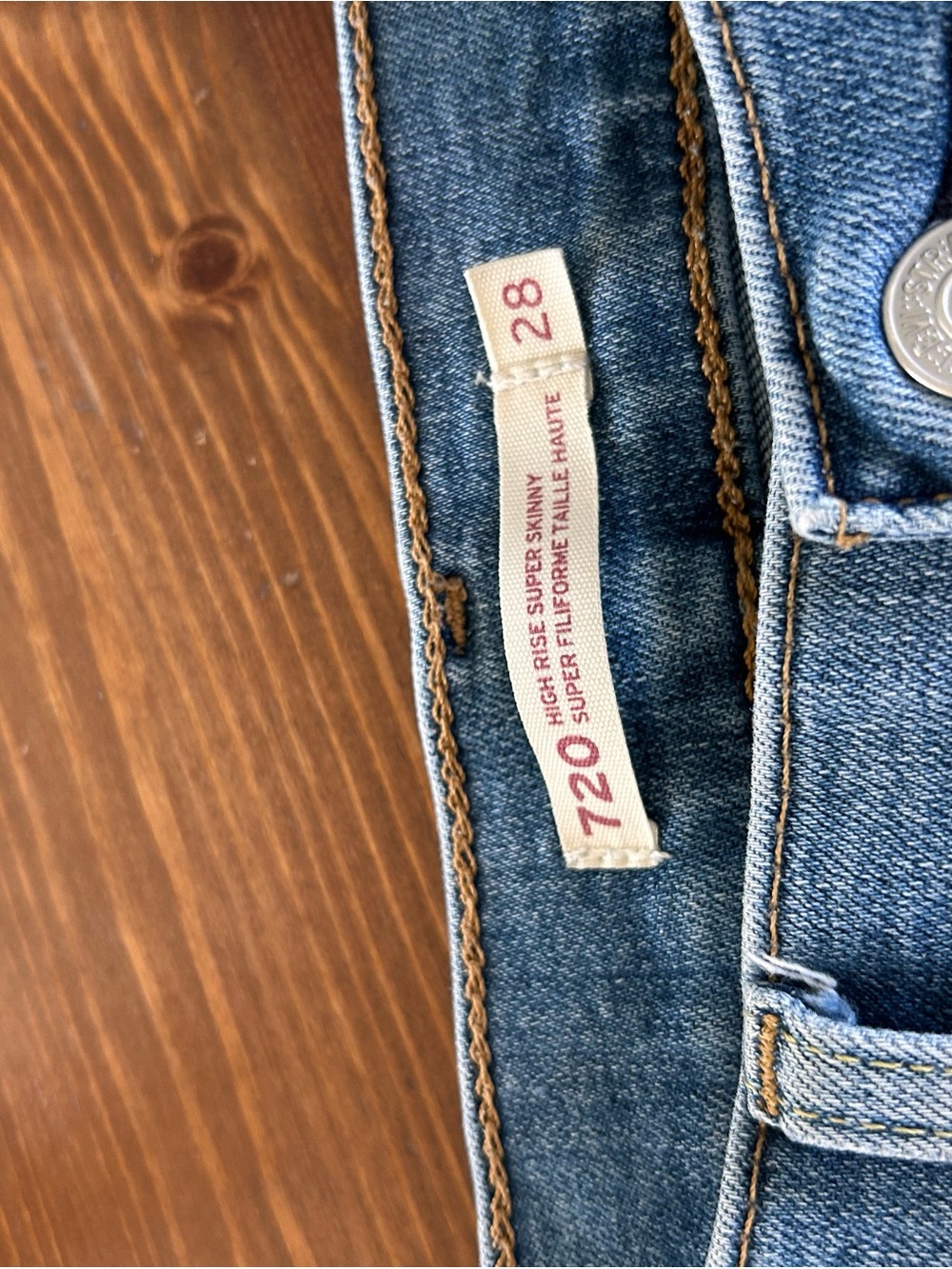High-Rise Super Skinny women’s Levi’s Jeans - Blue - 28W 30L